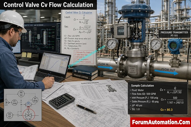 How to use Cv to calculate flow? - Flow Measurement - Industrial ...