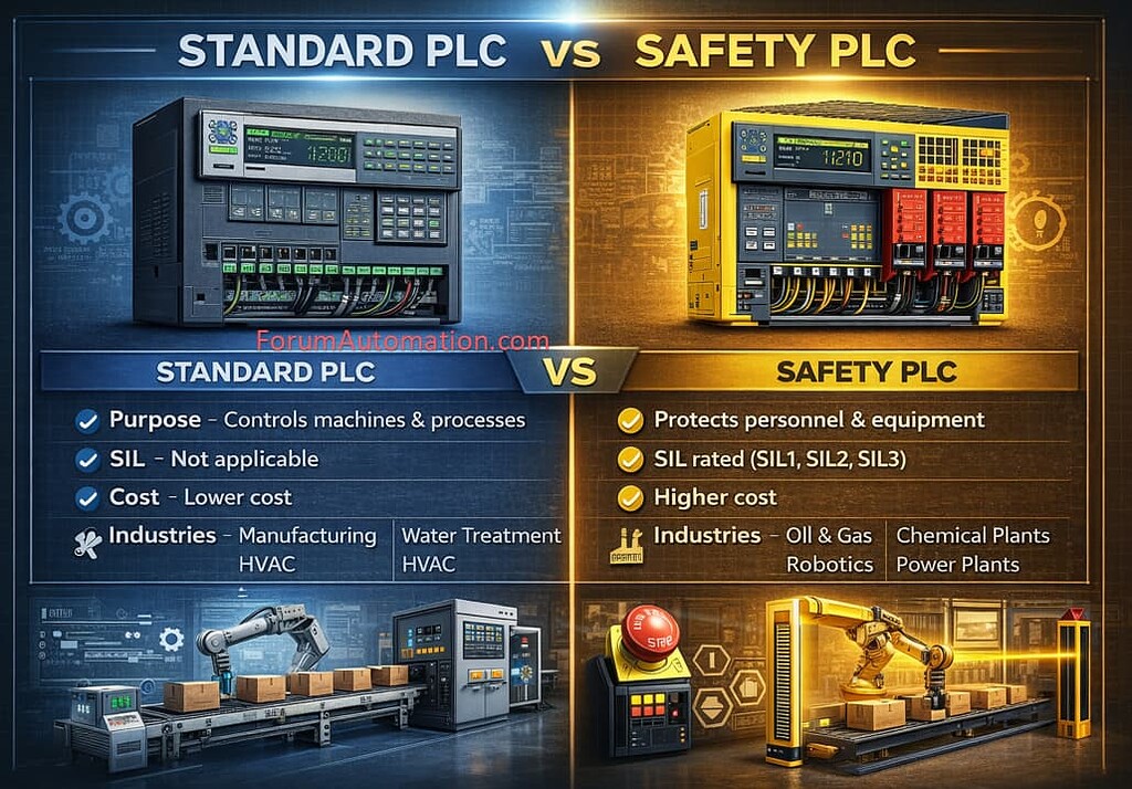 Difference between Standard PLC and Safety PLC - PLC (Programmable ...