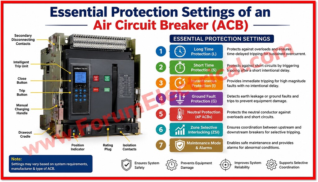 What are the Essential Protection Settings of an Air Circuit Breaker ...