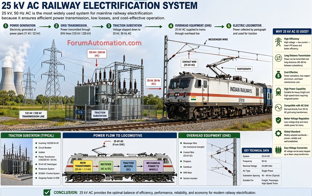 Why 25 kV is used for Railway Electrification? - Electrical ...