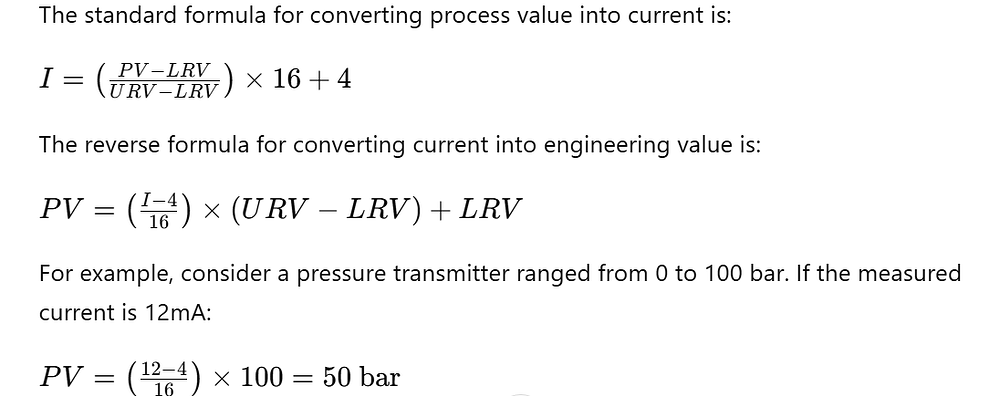 How to calculate 4 to 20ma formula? - Field Instrumentation ...